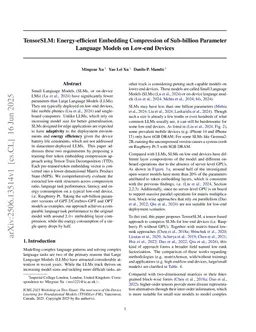 TensorSLM: Energy-efficient Embedding Compression of Sub-billion Parameter Language Models on Low-end Devices