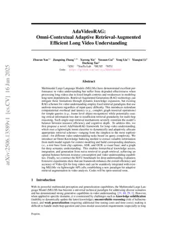 AdaVideoRAG: Omni-Contextual Adaptive Retrieval-Augmented Efficient Long Video Understanding