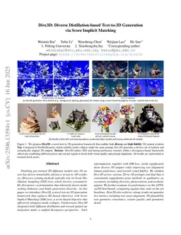 Dive3D: Diverse Distillation-based Text-to-3D Generation via Score Implicit Matching