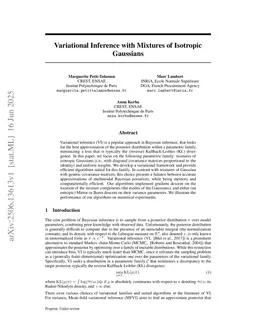 Variational Inference with Mixtures of Isotropic Gaussians