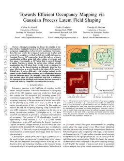 Towards Efficient Occupancy Mapping via Gaussian Process Latent Field Shaping