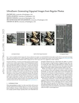 UltraZoom: Generating Gigapixel Images from Regular Photos