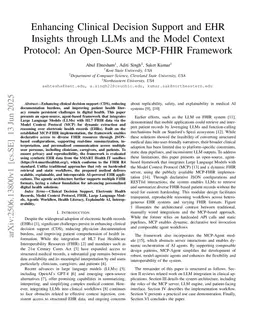 Enhancing Clinical Decision Support and EHR Insights through LLMs and the Model Context Protocol: An Open-Source MCP-FHIR Framework
