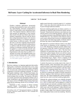 ReFrame: Layer Caching for Accelerated Inference in Real-Time Rendering