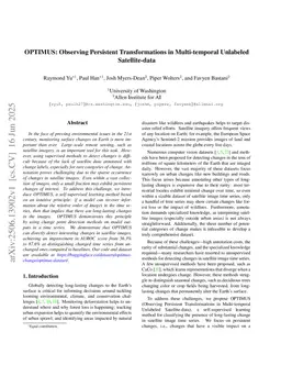 OPTIMUS: Observing Persistent Transformations in Multi-temporal Unlabeled Satellite-data