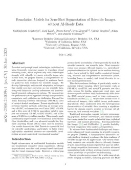 Foundation Models for Zero-Shot Segmentation of Scientific Images without AI-Ready Data
