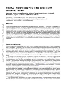 C3VDv2 -- Colonoscopy 3D video dataset with enhanced realism