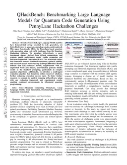 QHackBench: Benchmarking Large Language Models for Quantum Code Generation Using PennyLane Hackathon Challenges