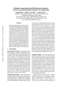 Bridging Compositional and Distributional Semantics: A Survey on Latent Semantic Geometry via AutoEncoder