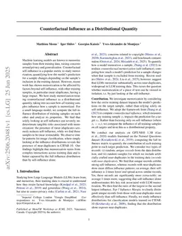 Counterfactual Influence as a Distributional Quantity
