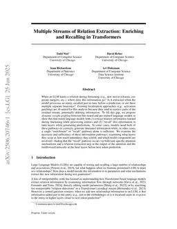 Multiple Streams of Knowledge Retrieval: Enriching and Recalling in Transformers