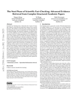The Next Phase of Scientific Fact-Checking: Advanced Evidence Retrieval from Complex Structured Academic Papers