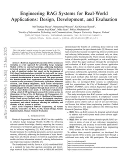 Engineering RAG Systems for Real-World Applications: Design, Development, and Evaluation