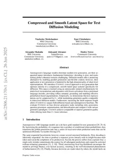 Cosmos: Compressed and Smooth Latent Space for Text Diffusion Modeling