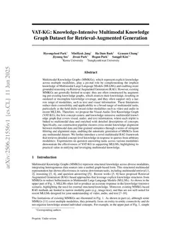 VAT-KG: Knowledge-Intensive Multimodal Knowledge Graph Dataset for Retrieval-Augmented Generation