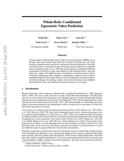 Whole-Body Conditioned Egocentric Video Prediction