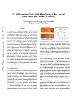 Physical Degradation Model-Guided Interferometric Hyperspectral Reconstruction with Unfolding Transformer