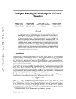 Thompson Sampling in Function Spaces via Neural Operators