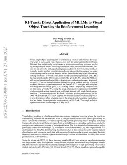 R1-Track: Direct Application of MLLMs to Visual Object Tracking via Reinforcement Learning