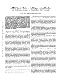 A MILP-Based Solution to Multi-Agent Motion Planning and Collision Avoidance in Constrained Environments