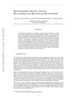 Beyond Simple Graphs: Neural Multi-Objective Routing on Multigraphs