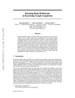 Breaking Rank Bottlenecks in Knowledge Graph Embeddings