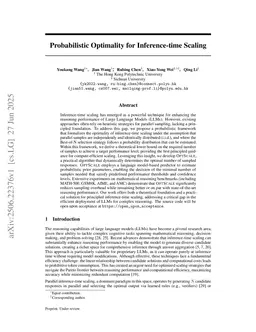 OptScale: Probabilistic Optimality for Inference-time Scaling