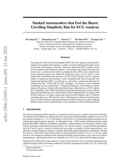 Masked Autoencoders that Feel the Heart: Unveiling Simplicity Bias for ECG Analyses