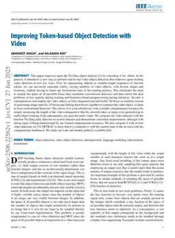 Improving Token-based Object Detection with Video