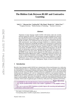 The Hidden Link Between RLHF and Contrastive Learning