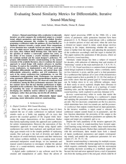Evaluating Sound Similarity Metrics for Differentiable, Iterative Sound-Matching