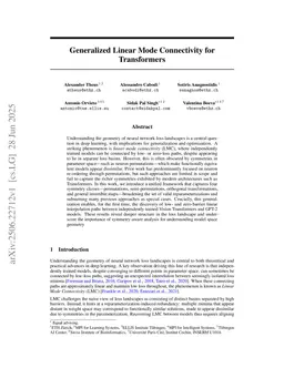 Generalized Linear Mode Connectivity for Transformers