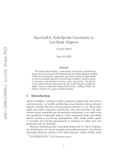 Low-rank variational dropout: Rank selection and uncertainty in adapters