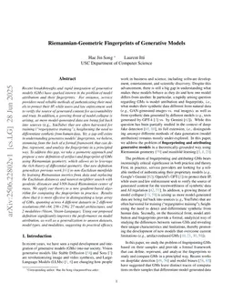 Riemannian-Geometric Fingerprints of Generative Models