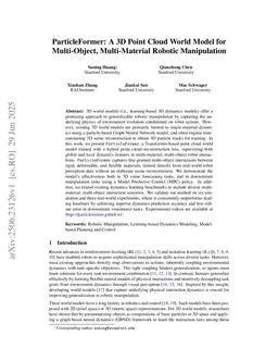 ParticleFormer: A 3D Point Cloud World Model for Multi-Object, Multi-Material Robotic Manipulation