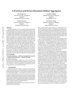 A Practical and Secure Byzantine Robust Aggregator