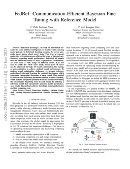 FedRef: Communication-Efficient Bayesian Fine-Tuning using a Reference Model