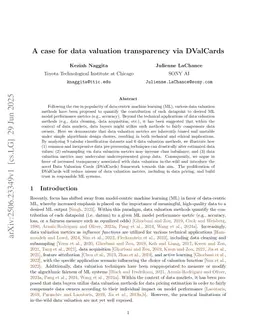 A case for data valuation transparency via DValCards