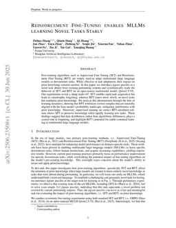 Why Reinforcement Fine-Tuning Enables MLLMs Preserve Prior Knowledge Better: A Data Perspective