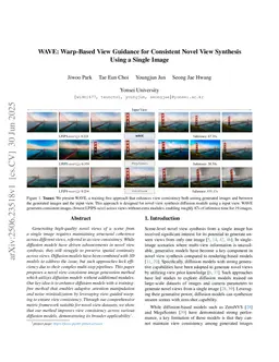 WAVE: Warp-Based View Guidance for Consistent Novel View Synthesis Using a Single Image