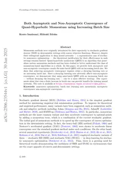 Both Asymptotic and Non-Asymptotic Convergence of Quasi-Hyperbolic Momentum using Increasing Batch Size