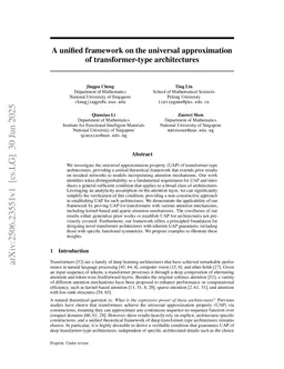 A unified framework for establishing the universal approximation of transformer-type architectures