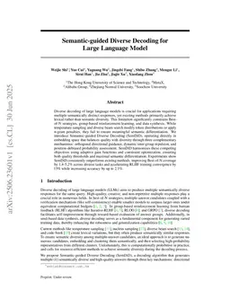 Semantic-guided Diverse Decoding for Large Language Model