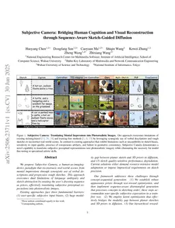 Subjective Camera 1.0: Bridging Human Cognition and Visual Reconstruction through Sequence-Aware Sketch-Guided Diffusion