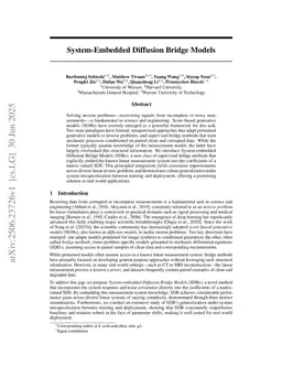 System-Embedded Diffusion Bridge Models