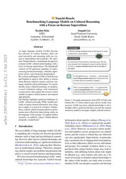 Nunchi-Bench: Benchmarking Language Models on Cultural Reasoning with a Focus on Korean Superstition