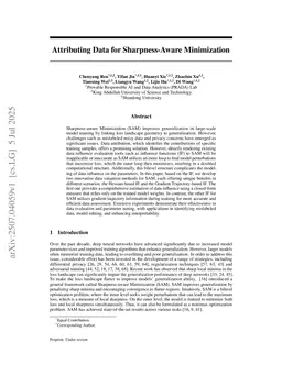 Attributing Data for Sharpness-Aware Minimization