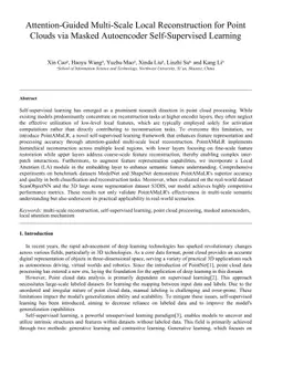 Attention-Guided Multi-Scale Local Reconstruction for Point Clouds via Masked Autoencoder Self-Supervised Learning