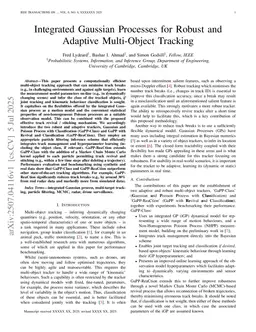 Integrated Gaussian Processes for Robust and Adaptive Multi-Object Tracking