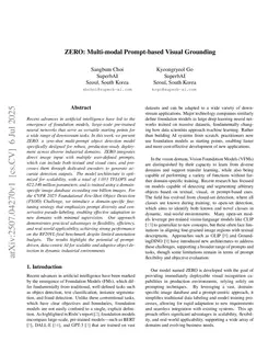 ZERO: Industry-ready Vision Foundation Model with Multi-modal Prompts